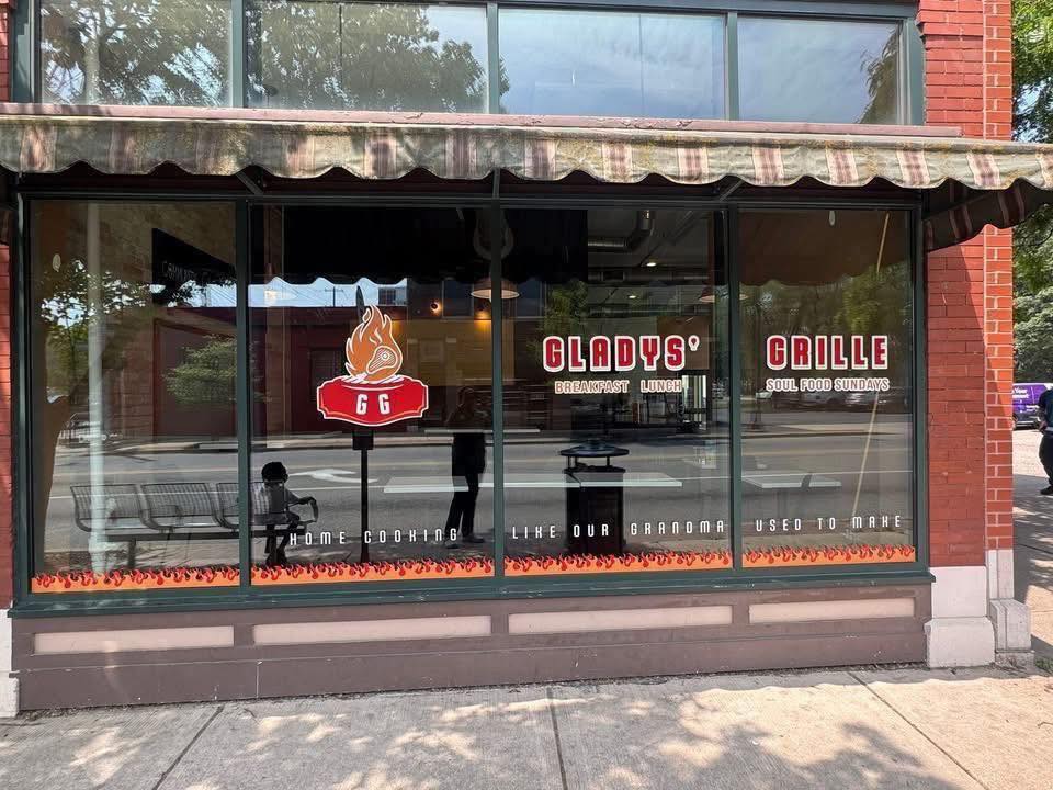 Gladys' Grille storefront on Madison Ave SE, Grand Rapids
